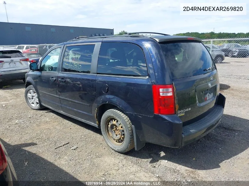 2D4RN4DEXAR269820 2010 Dodge Grand Caravan Se