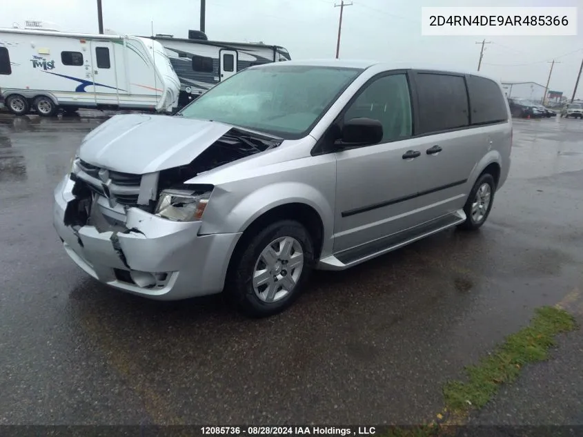 2010 Dodge Grand Caravan Se VIN: 2D4RN4DE9AR485366 Lot: 12085736