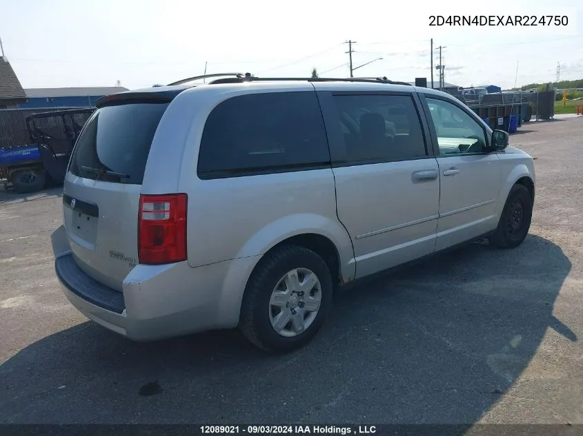 2010 Dodge Grand Caravan Se VIN: 2D4RN4DEXAR224750 Lot: 12089021