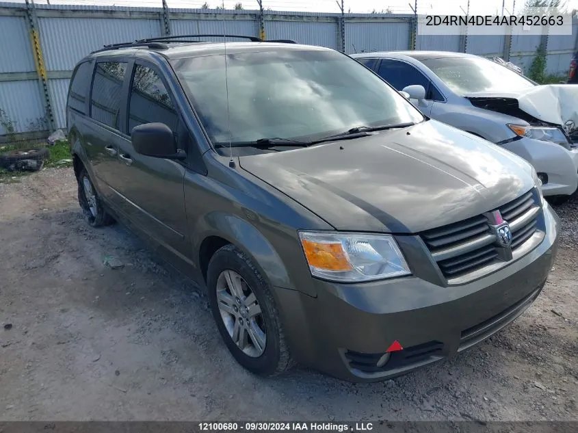 2010 Dodge Grand Caravan Se VIN: 2D4RN4DE4AR452663 Lot: 12100680