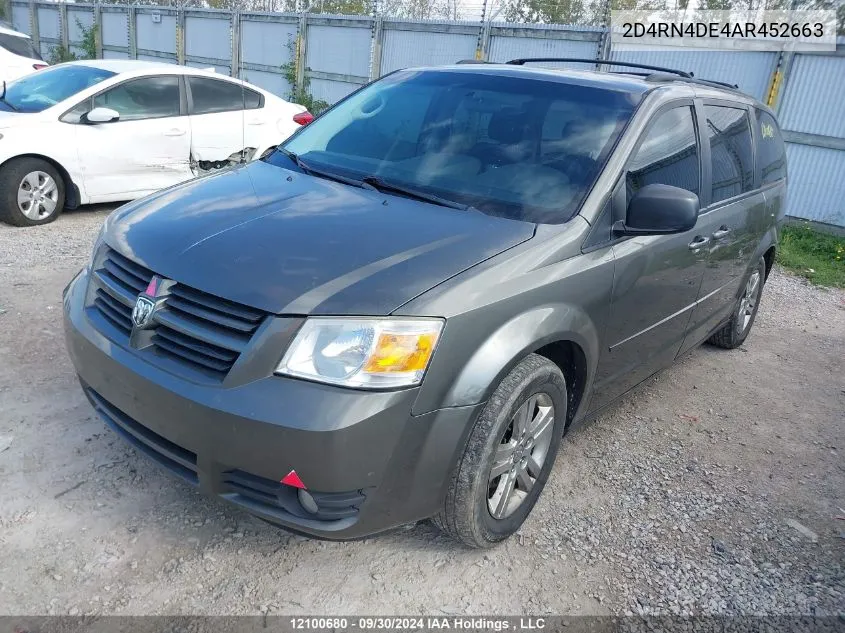 2010 Dodge Grand Caravan Se VIN: 2D4RN4DE4AR452663 Lot: 12100680