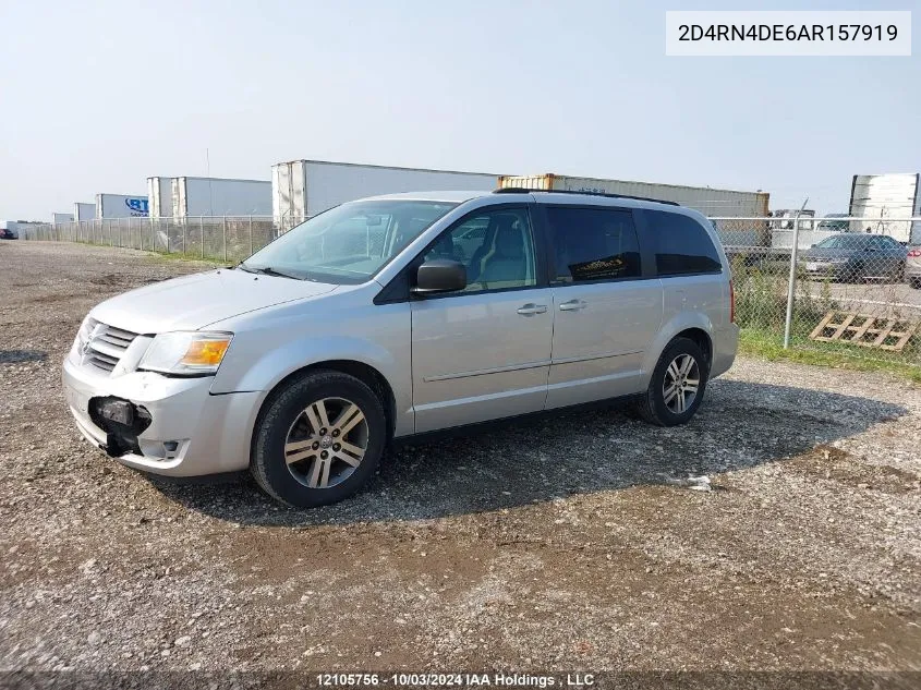 2010 Dodge Grand Caravan Se VIN: 2D4RN4DE6AR157919 Lot: 12105756