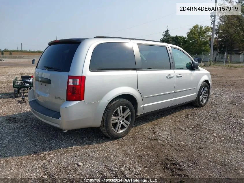 2010 Dodge Grand Caravan Se VIN: 2D4RN4DE6AR157919 Lot: 12105756