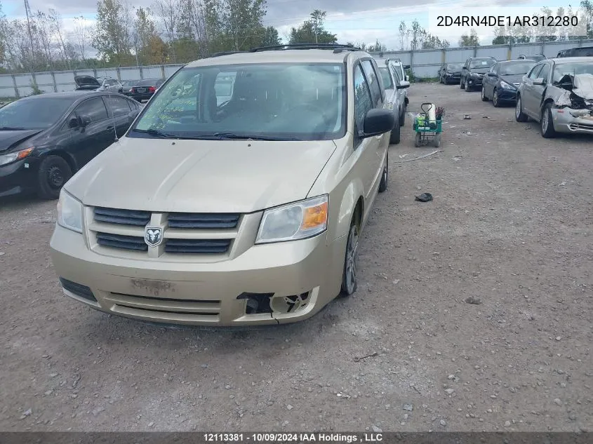 2010 Dodge Grand Caravan Se VIN: 2D4RN4DE1AR312280 Lot: 12113381