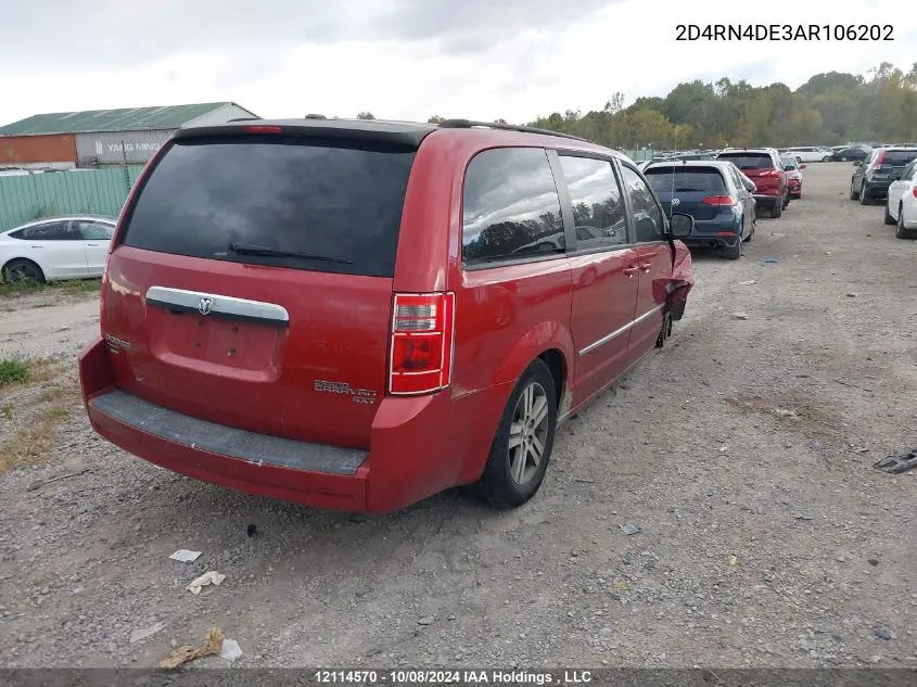 2D4RN4DE3AR106202 2010 Dodge Grand Caravan Se