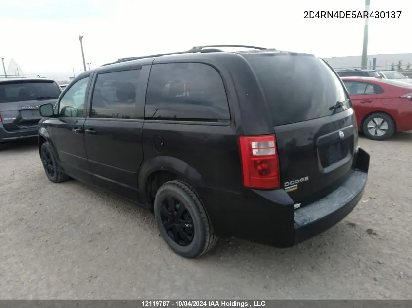 2010 Dodge Grand Caravan Se VIN: 2D4RN4DE5AR430137 Lot: 12119787