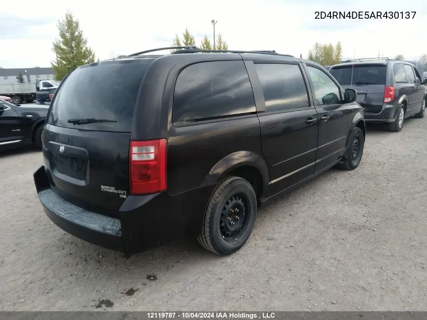 2010 Dodge Grand Caravan Se VIN: 2D4RN4DE5AR430137 Lot: 12119787