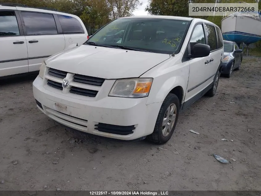 2010 Dodge Grand Caravan VIN: 2D4RN4DE8AR372668 Lot: 12122517