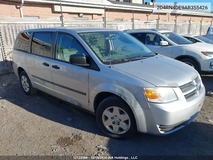 2010 Dodge Grand Caravan Se VIN: 2D4RN4DE9AR355426 Lot: 12123364