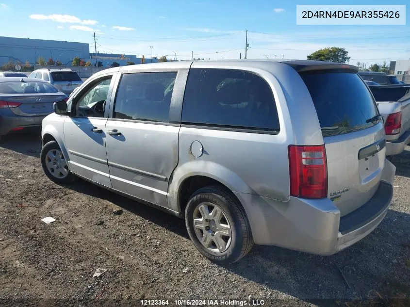 2010 Dodge Grand Caravan Se VIN: 2D4RN4DE9AR355426 Lot: 12123364