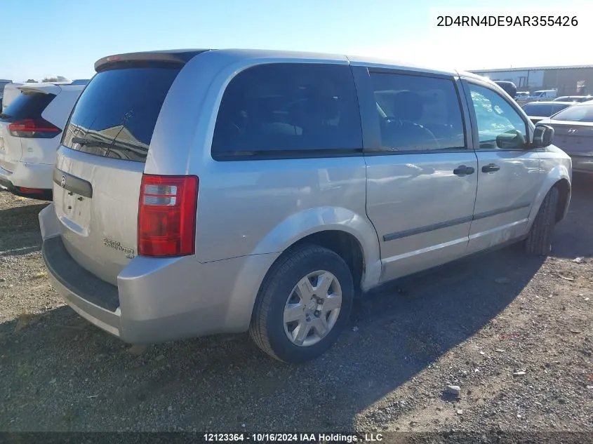 2010 Dodge Grand Caravan Se VIN: 2D4RN4DE9AR355426 Lot: 12123364