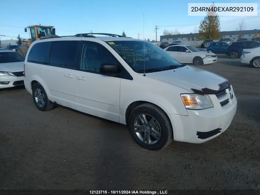 2010 Dodge Grand Caravan Se VIN: 2D4RN4DEXAR292109 Lot: 12123715