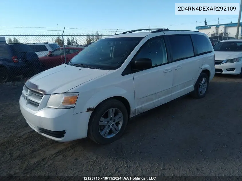 2010 Dodge Grand Caravan Se VIN: 2D4RN4DEXAR292109 Lot: 12123715