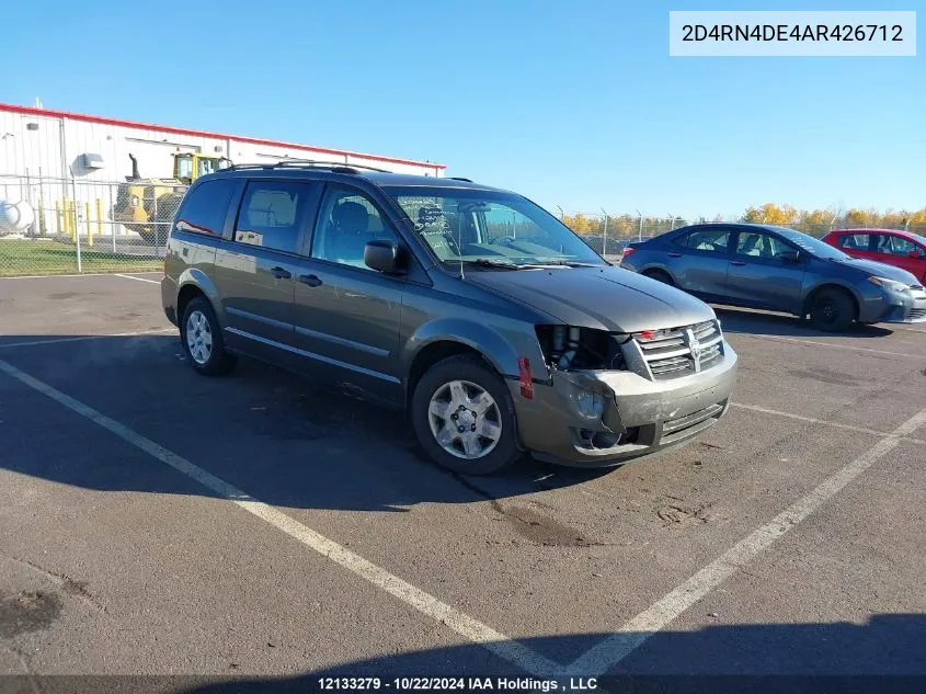 2010 Dodge Grand Caravan Se VIN: 2D4RN4DE4AR426712 Lot: 12133279