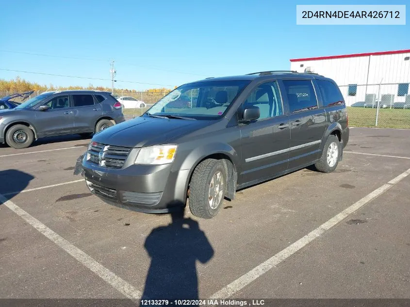 2010 Dodge Grand Caravan Se VIN: 2D4RN4DE4AR426712 Lot: 12133279