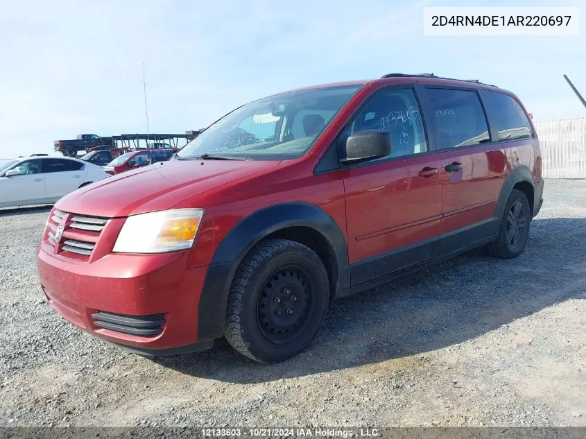 2010 Dodge Grand Caravan Se VIN: 2D4RN4DE1AR220697 Lot: 12133603