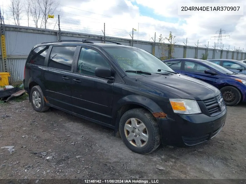 2010 Dodge Grand Caravan Se VIN: 2D4RN4DE1AR370907 Lot: 12148142