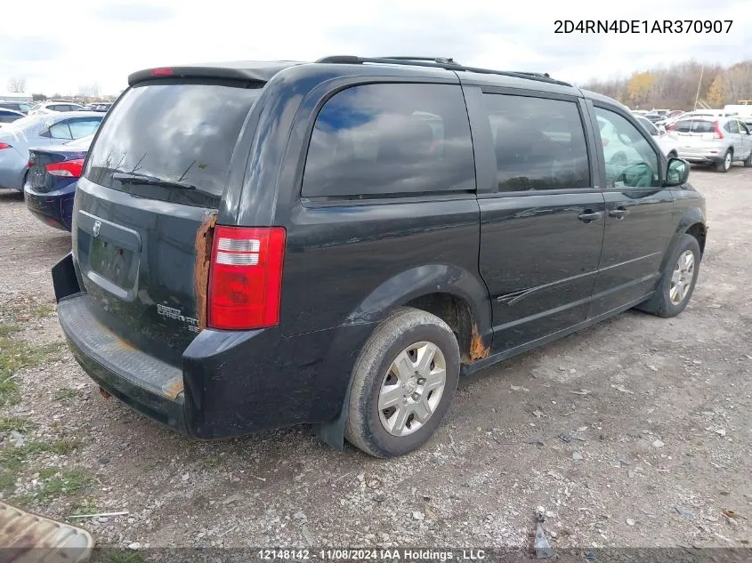 2010 Dodge Grand Caravan Se VIN: 2D4RN4DE1AR370907 Lot: 12148142