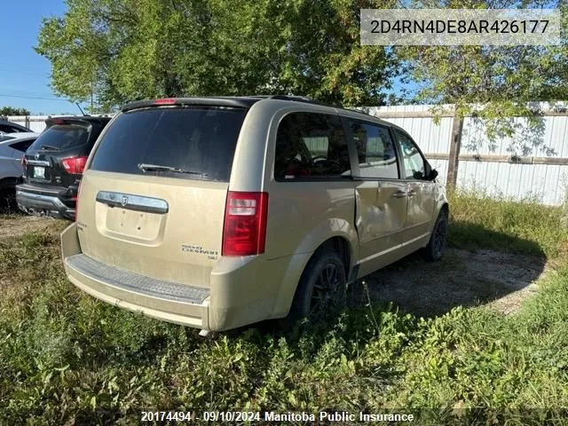 2010 Dodge Grand Caravan Se VIN: 2D4RN4DE8AR426177 Lot: 20174494