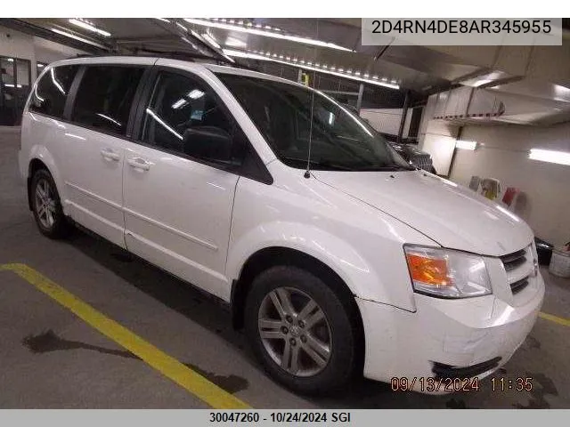 2010 Dodge Grand Caravan Se VIN: 2D4RN4DE8AR345955 Lot: 30047260