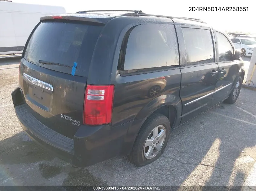 2010 Dodge Grand Caravan Sxt VIN: 2D4RN5D14AR268651 Lot: 39303415