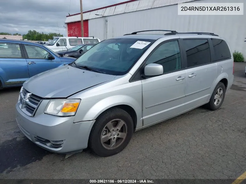 2010 Dodge Grand Caravan Sxt VIN: 2D4RN5D1XAR261316 Lot: 39621186