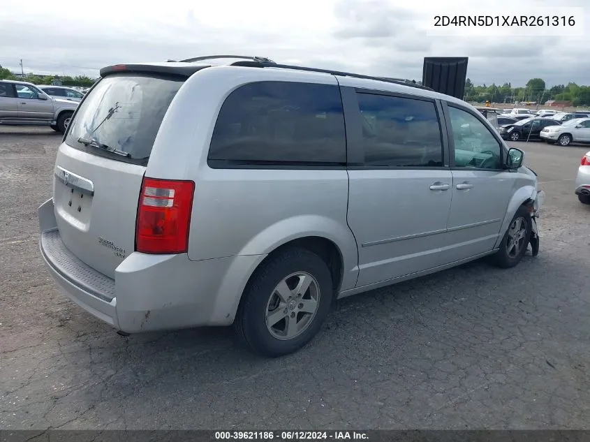 2010 Dodge Grand Caravan Sxt VIN: 2D4RN5D1XAR261316 Lot: 39621186