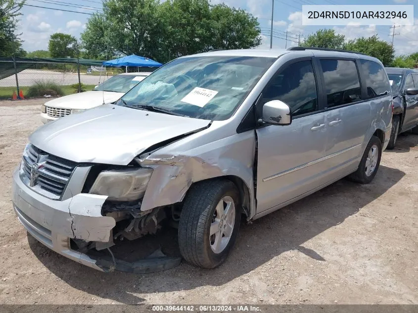 2010 Dodge Grand Caravan Sxt VIN: 2D4RN5D10AR432946 Lot: 39644142