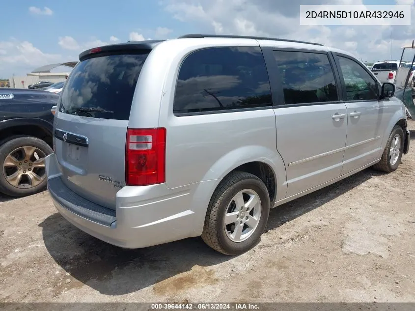 2010 Dodge Grand Caravan Sxt VIN: 2D4RN5D10AR432946 Lot: 39644142