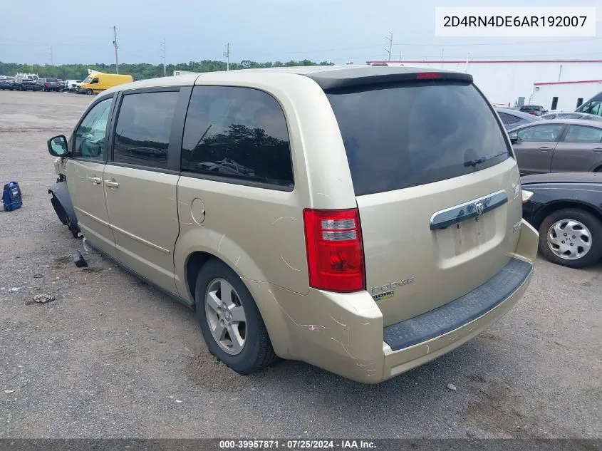 2010 Dodge Grand Caravan Se VIN: 2D4RN4DE6AR192007 Lot: 39957871