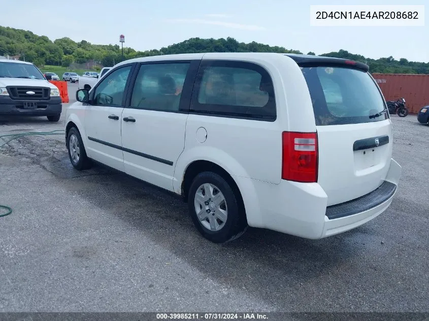 2010 Dodge Grand Caravan C/V VIN: 2D4CN1AE4AR208682 Lot: 39985211