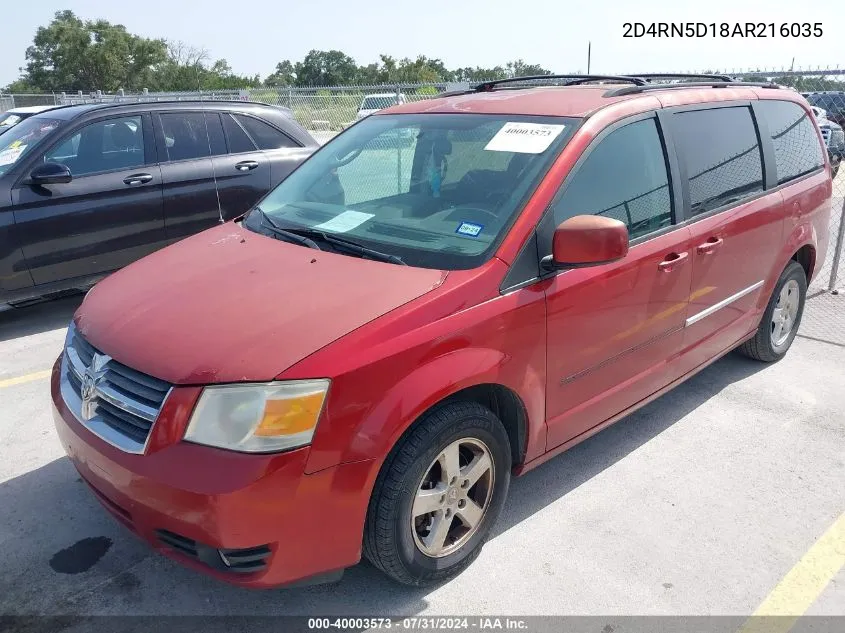 2010 Dodge Grand Caravan Sxt VIN: 2D4RN5D18AR216035 Lot: 40003573