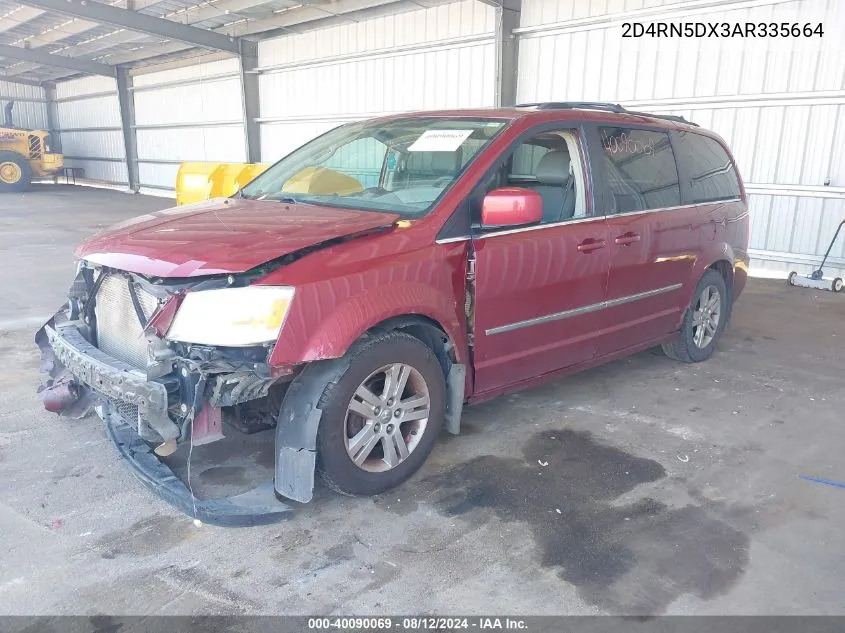 2D4RN5DX3AR335664 2010 Dodge Grand Caravan Sxt