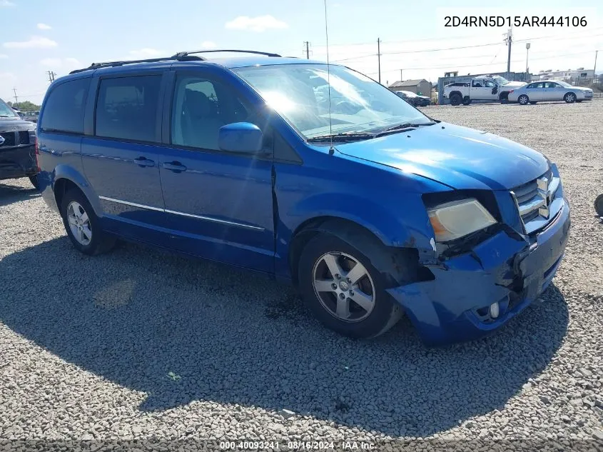 2010 Dodge Grand Caravan Sxt VIN: 2D4RN5D15AR444106 Lot: 40093241