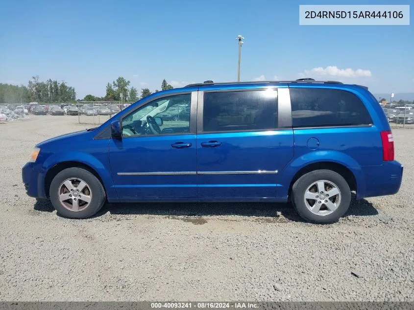 2010 Dodge Grand Caravan Sxt VIN: 2D4RN5D15AR444106 Lot: 40093241