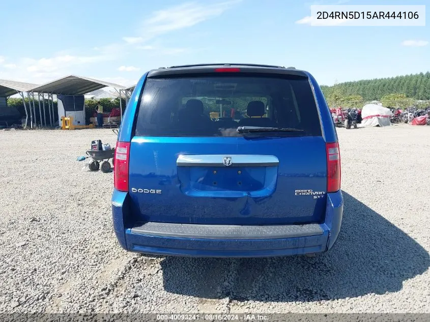 2010 Dodge Grand Caravan Sxt VIN: 2D4RN5D15AR444106 Lot: 40093241