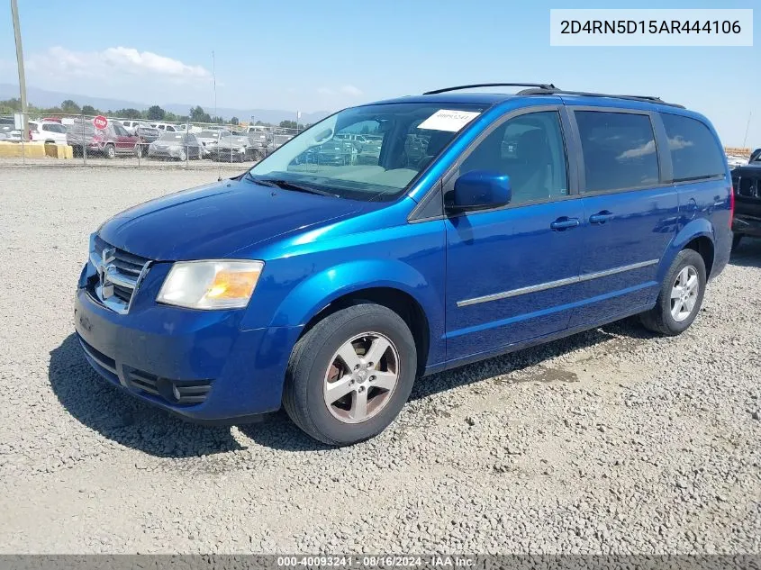 2010 Dodge Grand Caravan Sxt VIN: 2D4RN5D15AR444106 Lot: 40093241