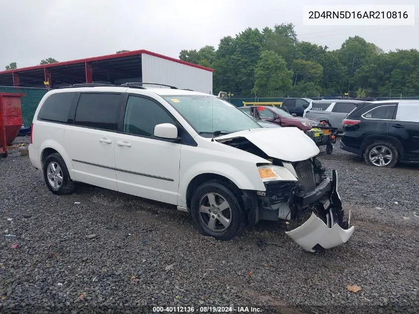 2010 Dodge Grand Caravan Sxt VIN: 2D4RN5D16AR210816 Lot: 40112136