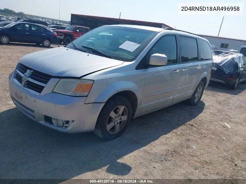 2010 Dodge Grand Caravan Sxt VIN: 2D4RN5D18AR496958 Lot: 40120716