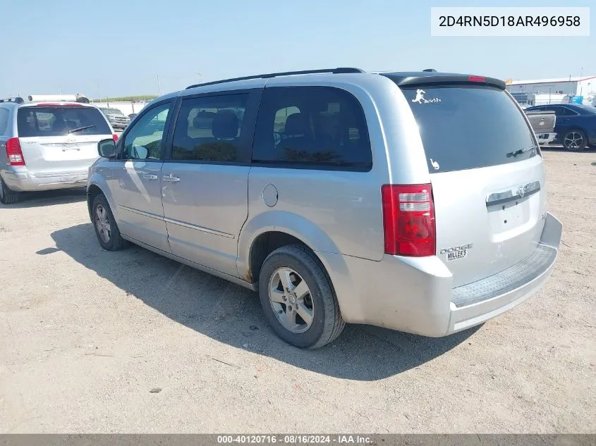 2010 Dodge Grand Caravan Sxt VIN: 2D4RN5D18AR496958 Lot: 40120716