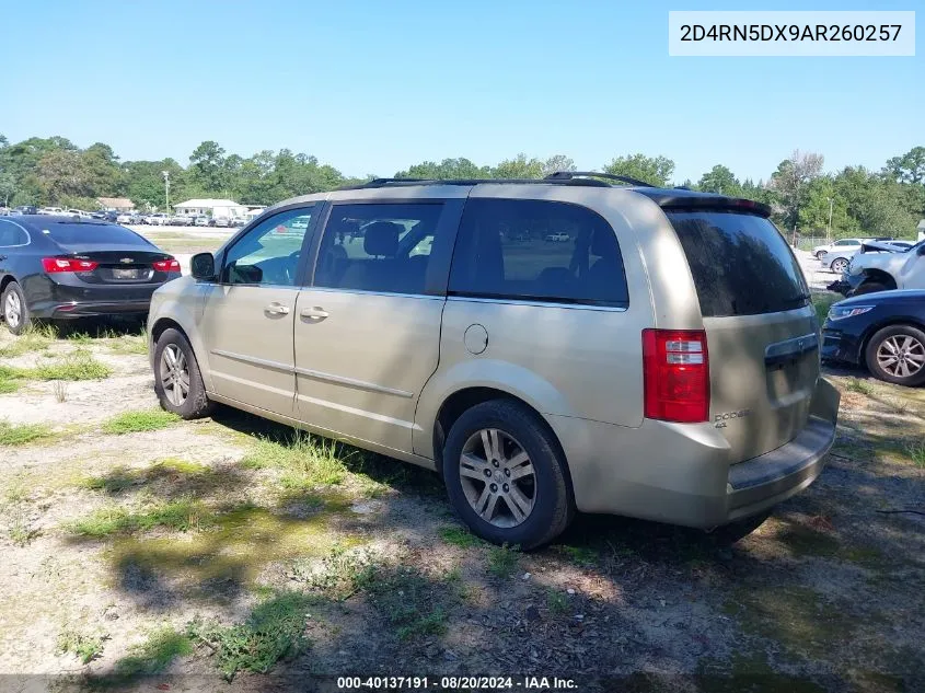 2010 Dodge Grand Caravan Sxt VIN: 2D4RN5DX9AR260257 Lot: 40137191