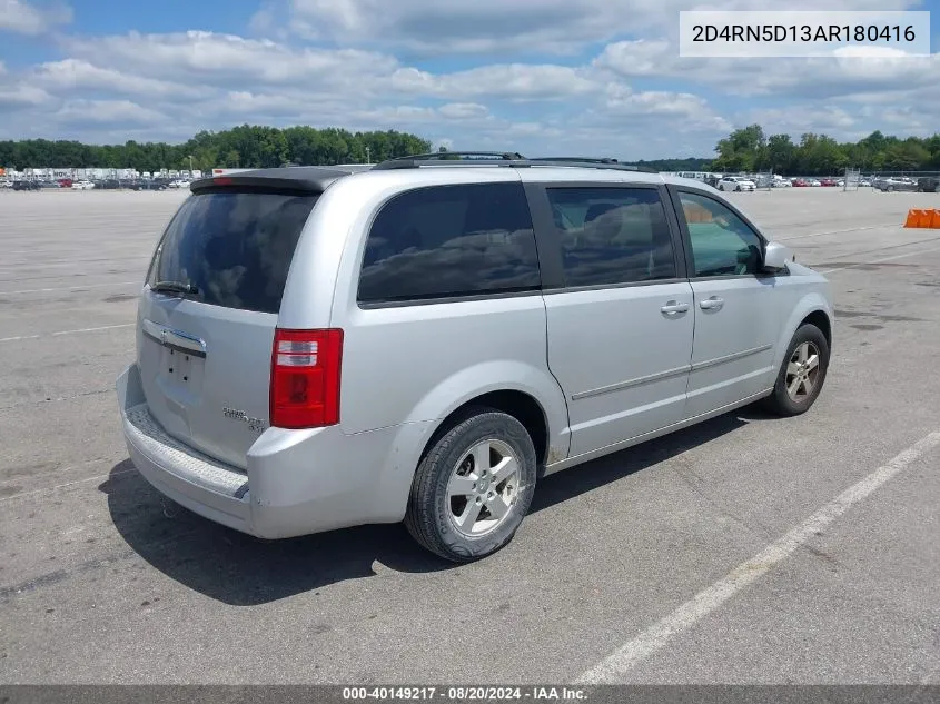 2010 Dodge Grand Caravan Sxt VIN: 2D4RN5D13AR180416 Lot: 40149217