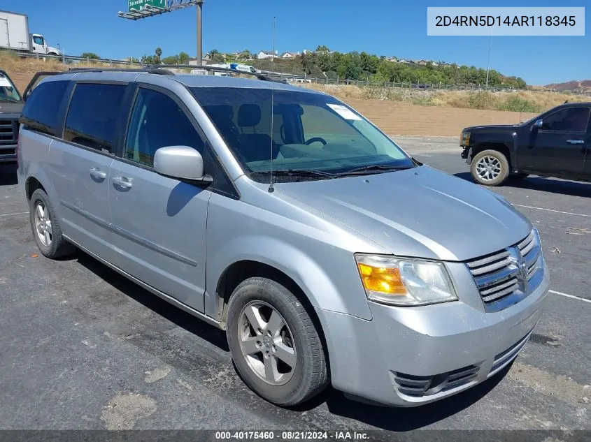 2010 Dodge Grand Caravan Sxt VIN: 2D4RN5D14AR118345 Lot: 40175460