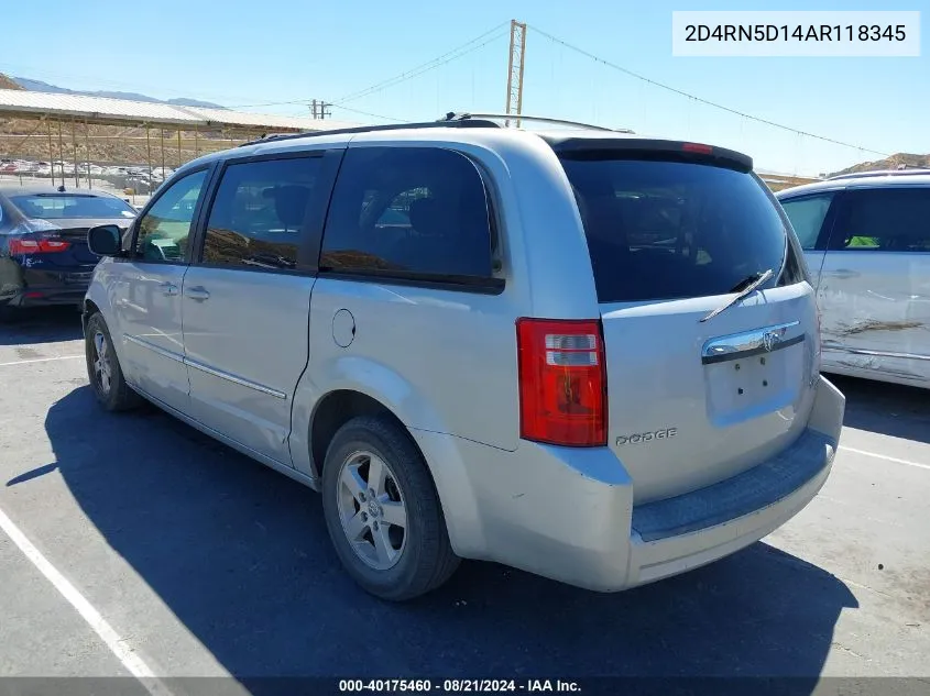 2010 Dodge Grand Caravan Sxt VIN: 2D4RN5D14AR118345 Lot: 40175460