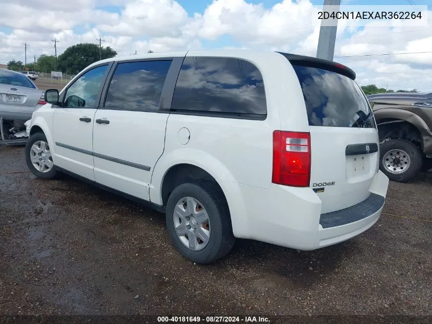 2010 Dodge Grand Caravan C/V VIN: 2D4CN1AEXAR362264 Lot: 40181649