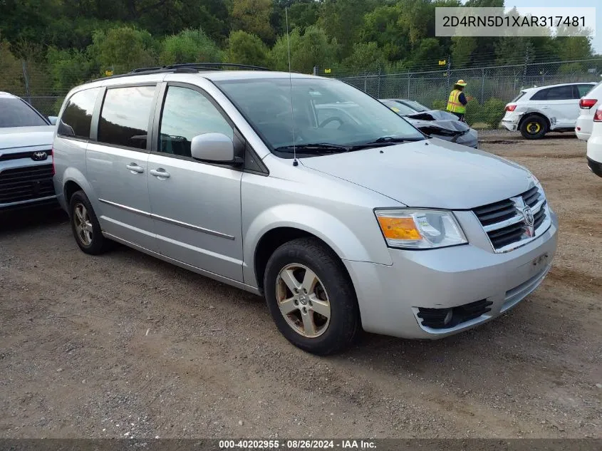 2D4RN5D1XAR317481 2010 Dodge Grand Caravan Sxt