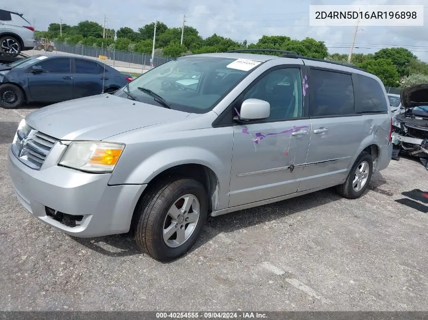 2010 Dodge Grand Caravan Sxt VIN: 2D4RN5D16AR196898 Lot: 40254555