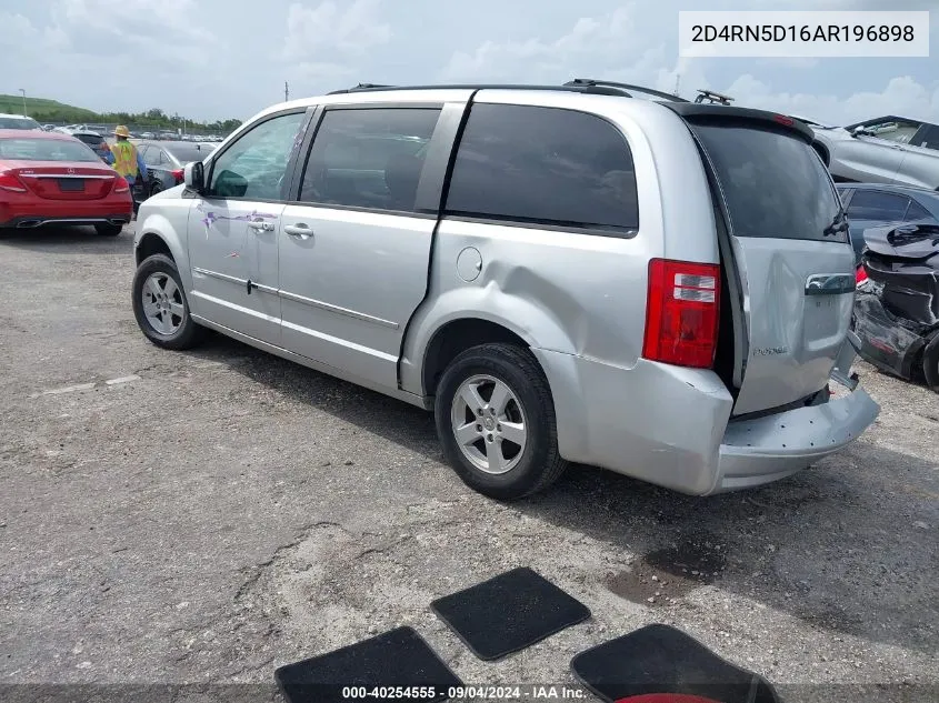 2010 Dodge Grand Caravan Sxt VIN: 2D4RN5D16AR196898 Lot: 40254555