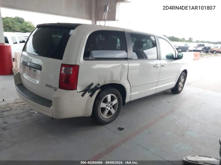 2010 Dodge Grand Caravan Se VIN: 2D4RN4DE1AR101807 Lot: 40260408