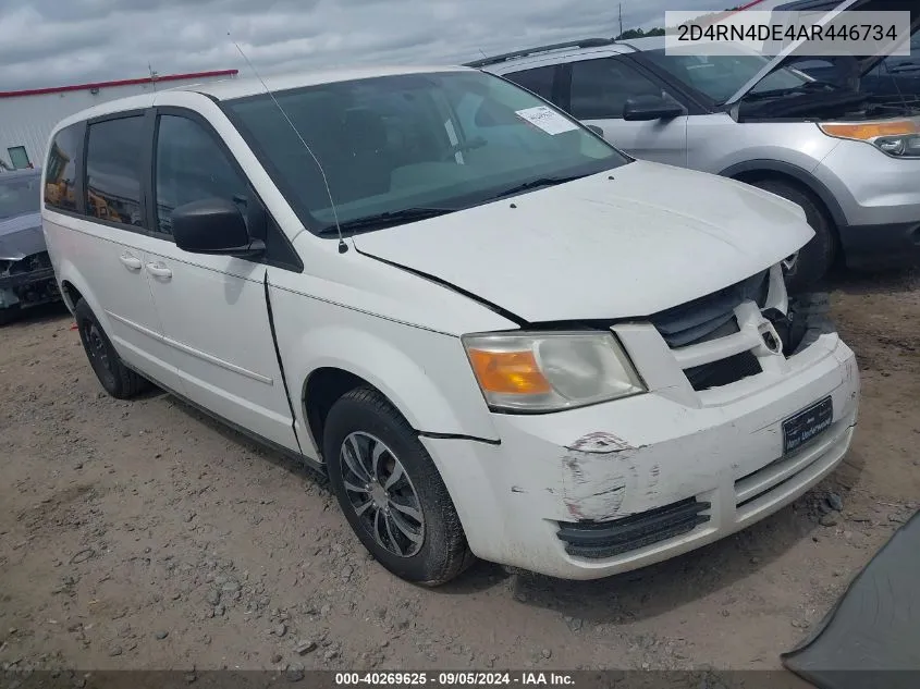 2010 Dodge Grand Caravan Se VIN: 2D4RN4DE4AR446734 Lot: 40269625